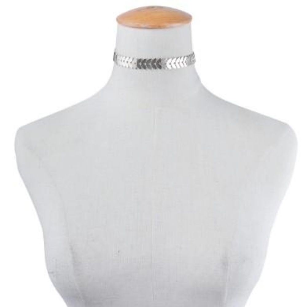 Silver Leaf Choker